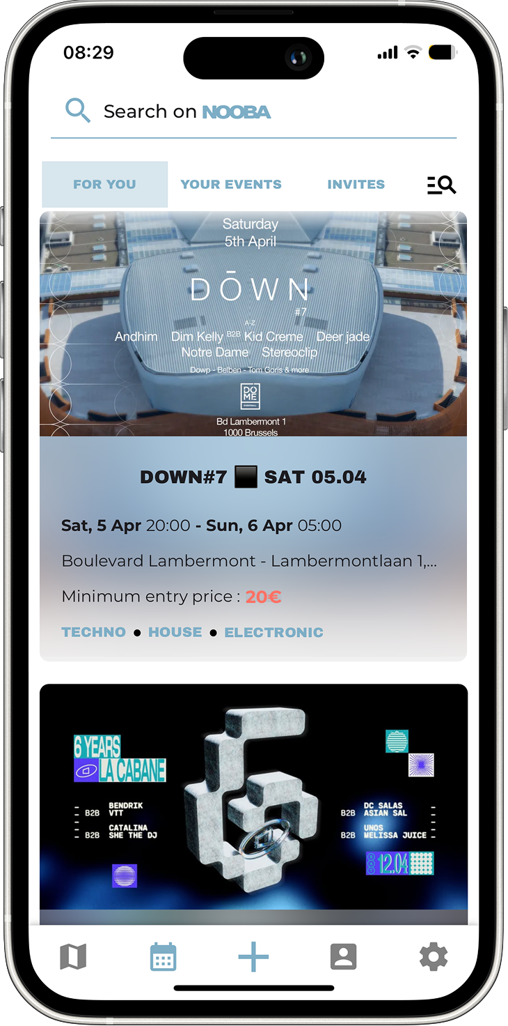 Nooba app interface